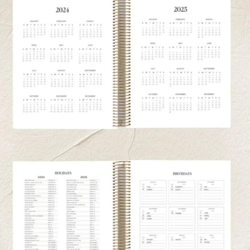 2024-2025 Daily Weekly Planner Spiral Notebooks