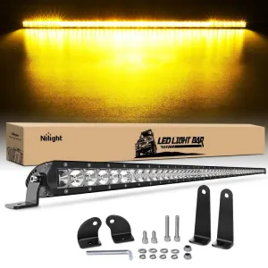 51 Inch 250W 15500LM Amber Slim Spot Flood Led Light Bar | 2 Style Mounts