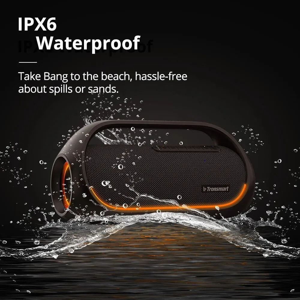 60W Heavy Bass Party Bluetooth Speaker with Hi-Res Audio, LED Show, and Portable Power Bank