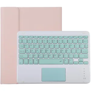 Bluetooth Keyboard & Tablet Case For Ipad 10.2 / Ipad Air 2019 - Detachable Touch Pad Pen Slot Holder - Microfiber Leather