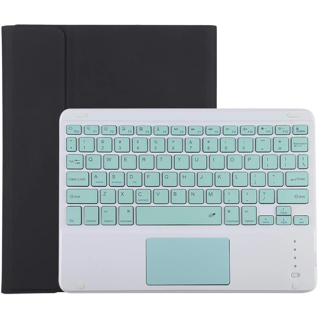 Bluetooth Keyboard & Tablet Case For Ipad 10.2 / Ipad Air 2019 - Detachable Touch Pad Pen Slot Holder - Microfiber Leather