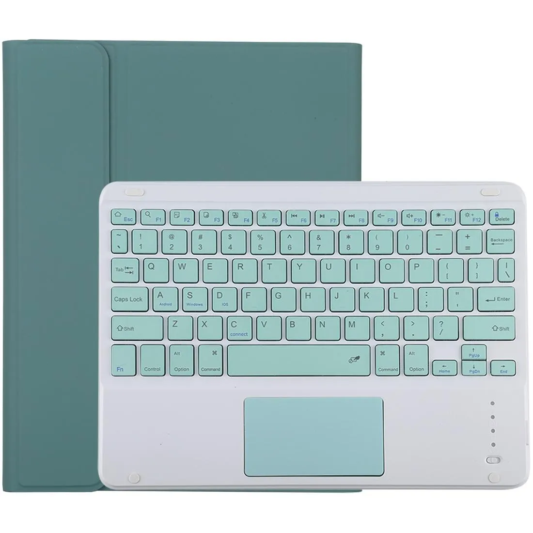 Bluetooth Keyboard & Tablet Case For Ipad 10.2 / Ipad Air 2019 - Detachable Touch Pad Pen Slot Holder - Microfiber Leather