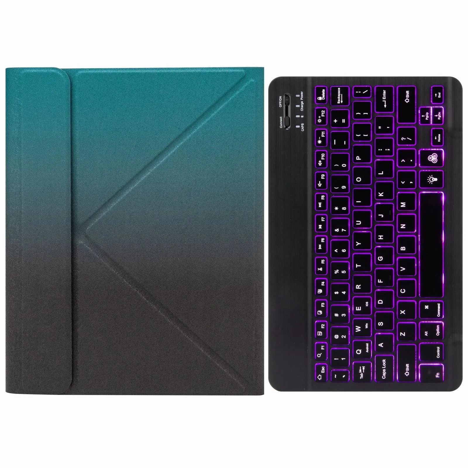 Bluetooth Keyboard Leather Case For Ipad 10.2 / 10.5 With Monochrome Backlight & Three-Fold Holder