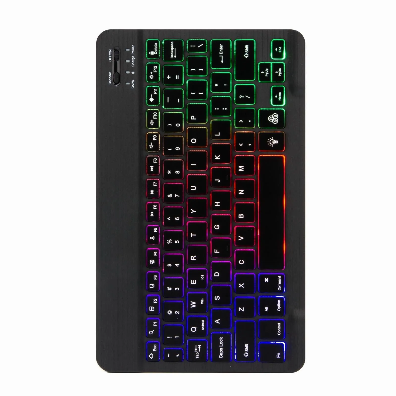 Bluetooth Keyboard Leather Case For Ipad 10.2 / 10.5 With Tri-Colour Backlight & Three-Fold Holder