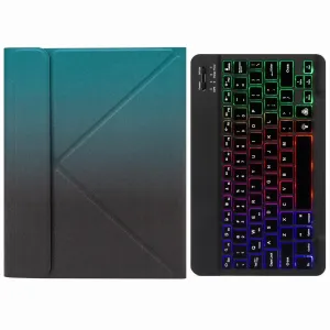 Bluetooth Keyboard Leather Case For Ipad 10.2 / 10.5 With Tri-Colour Backlight & Three-Fold Holder