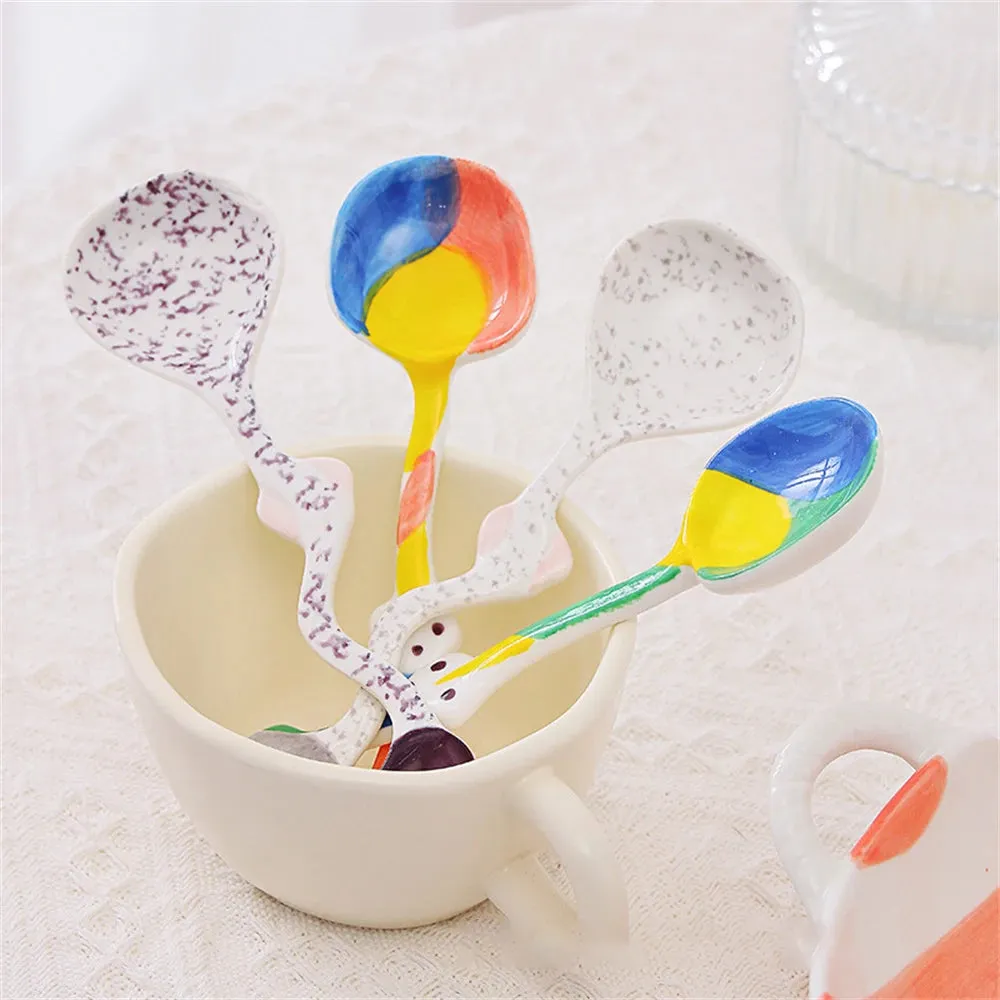 Creative ceramic Soup Spoon