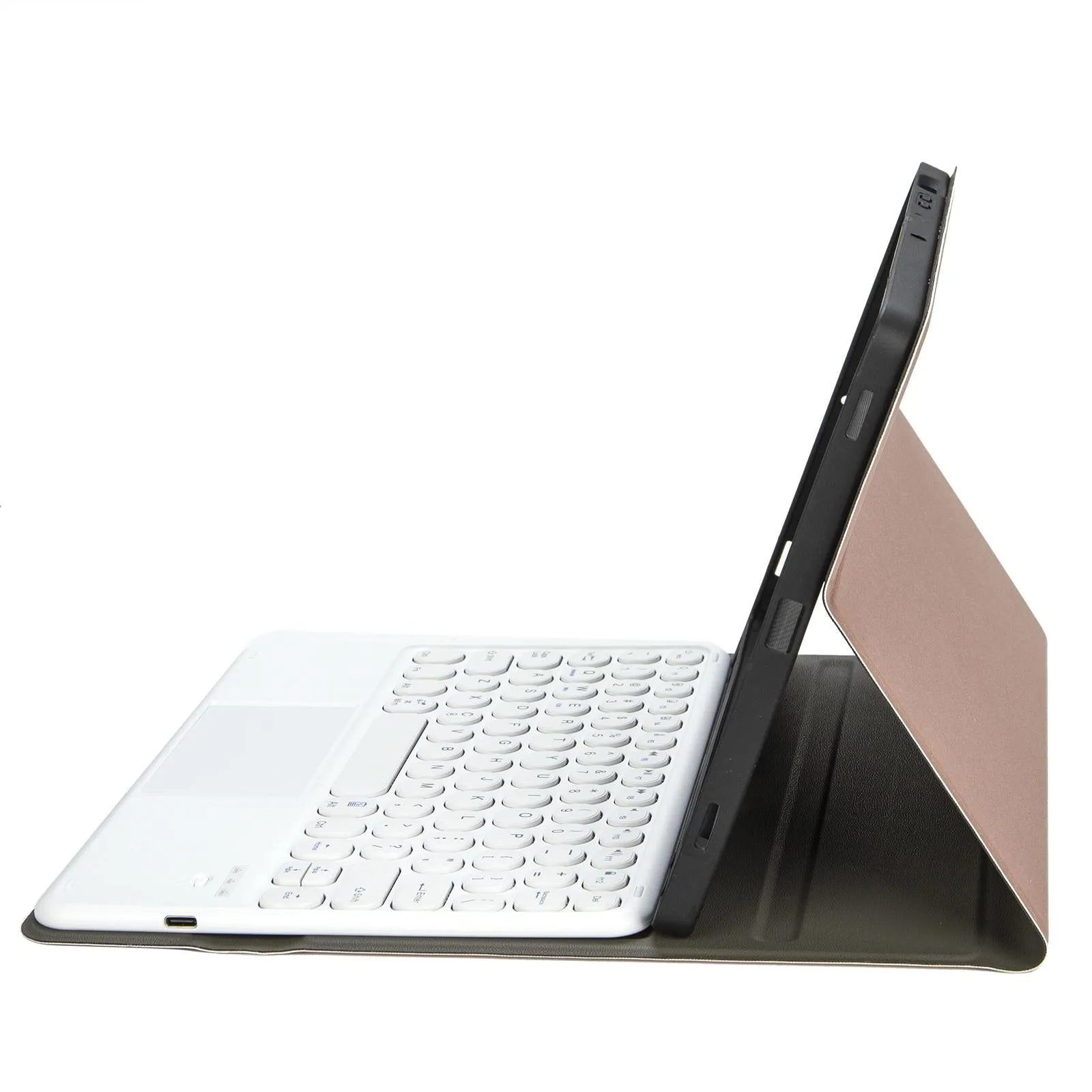 Detachable Bluetooth Keyboard Leather Case For Ipad Air 4 / Pro 11 - Touch Control Pen Slot Stand - Lambskin Texture