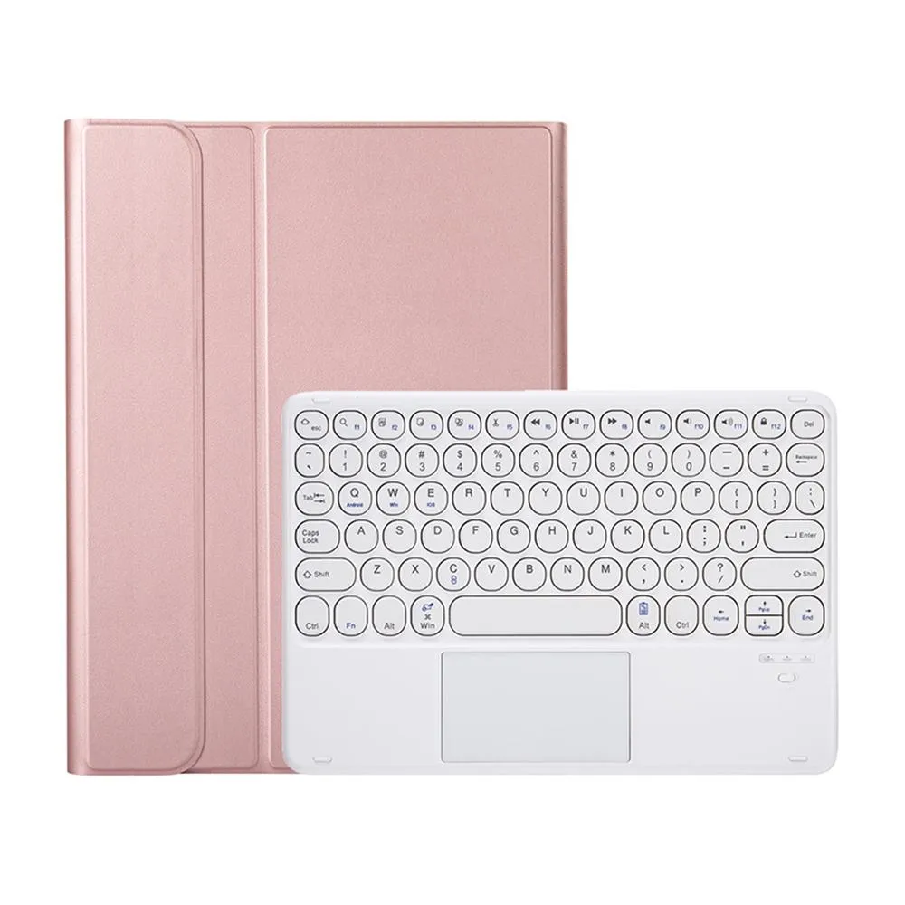Detachable Bluetooth Keyboard Leather Case For Ipad Air 4 / Pro 11 - Touch Control Pen Slot Stand - Lambskin Texture