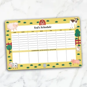 Farm Friends Kids Schedule Planner