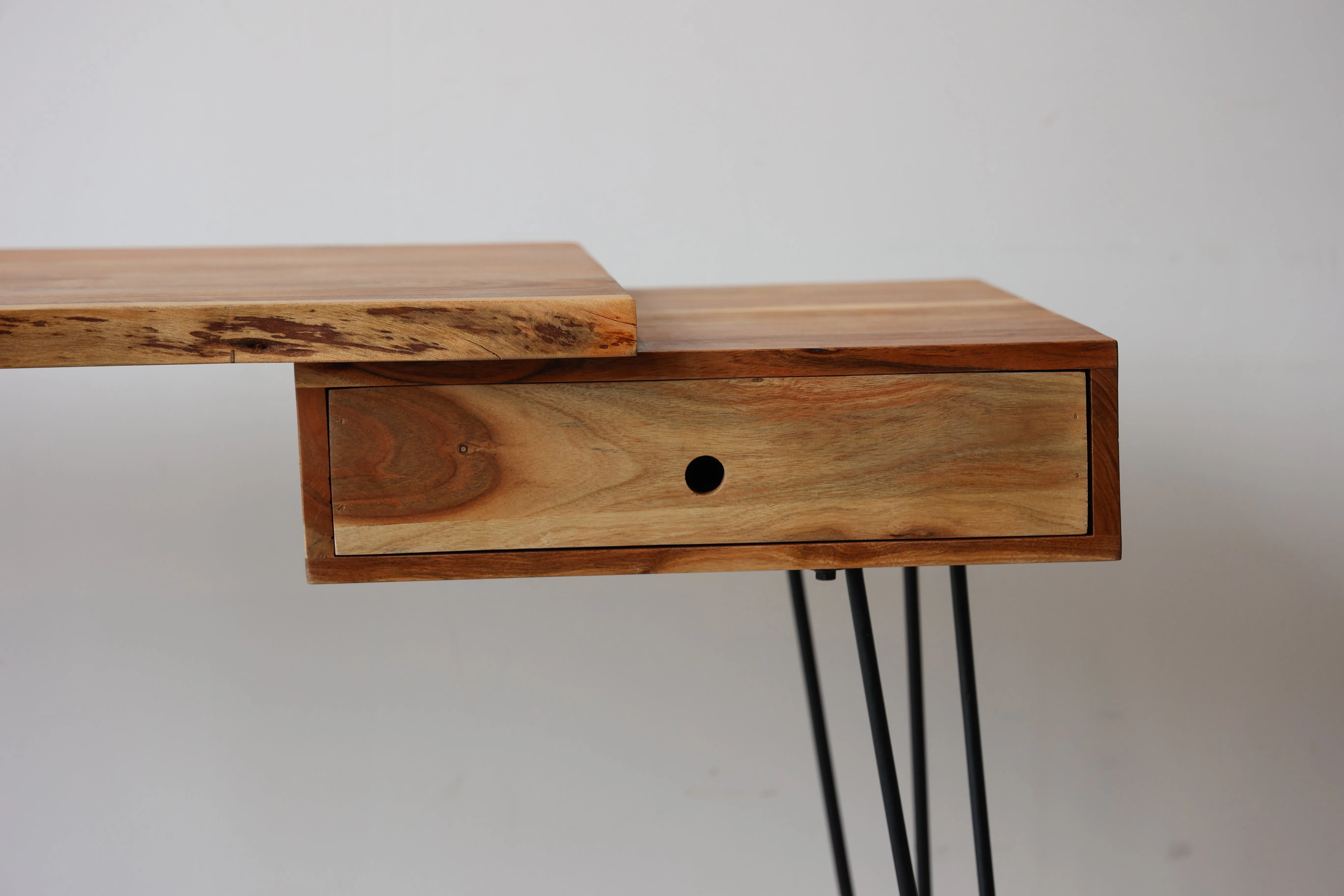 Light Wood Live Edge Desk