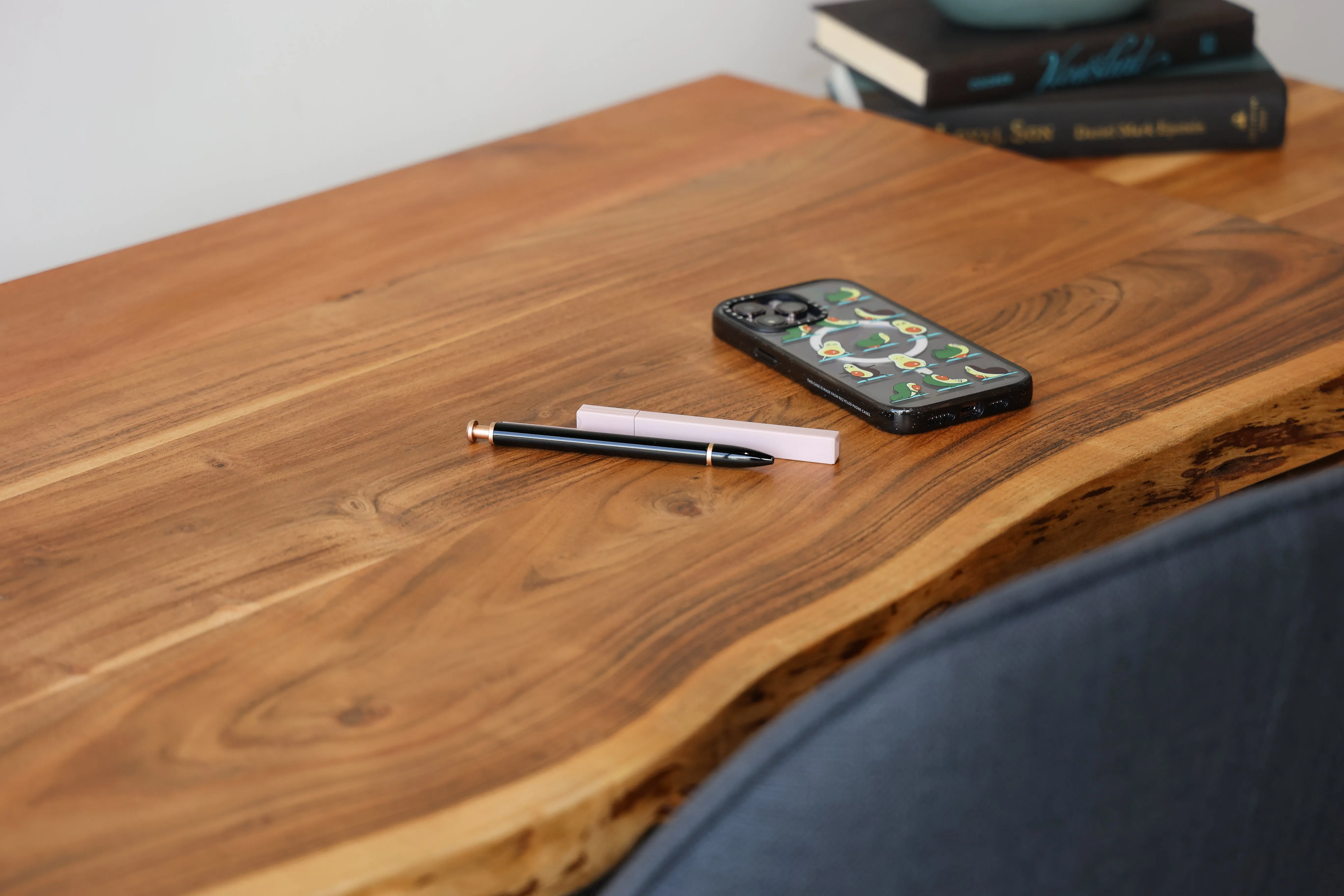 Light Wood Live Edge Desk