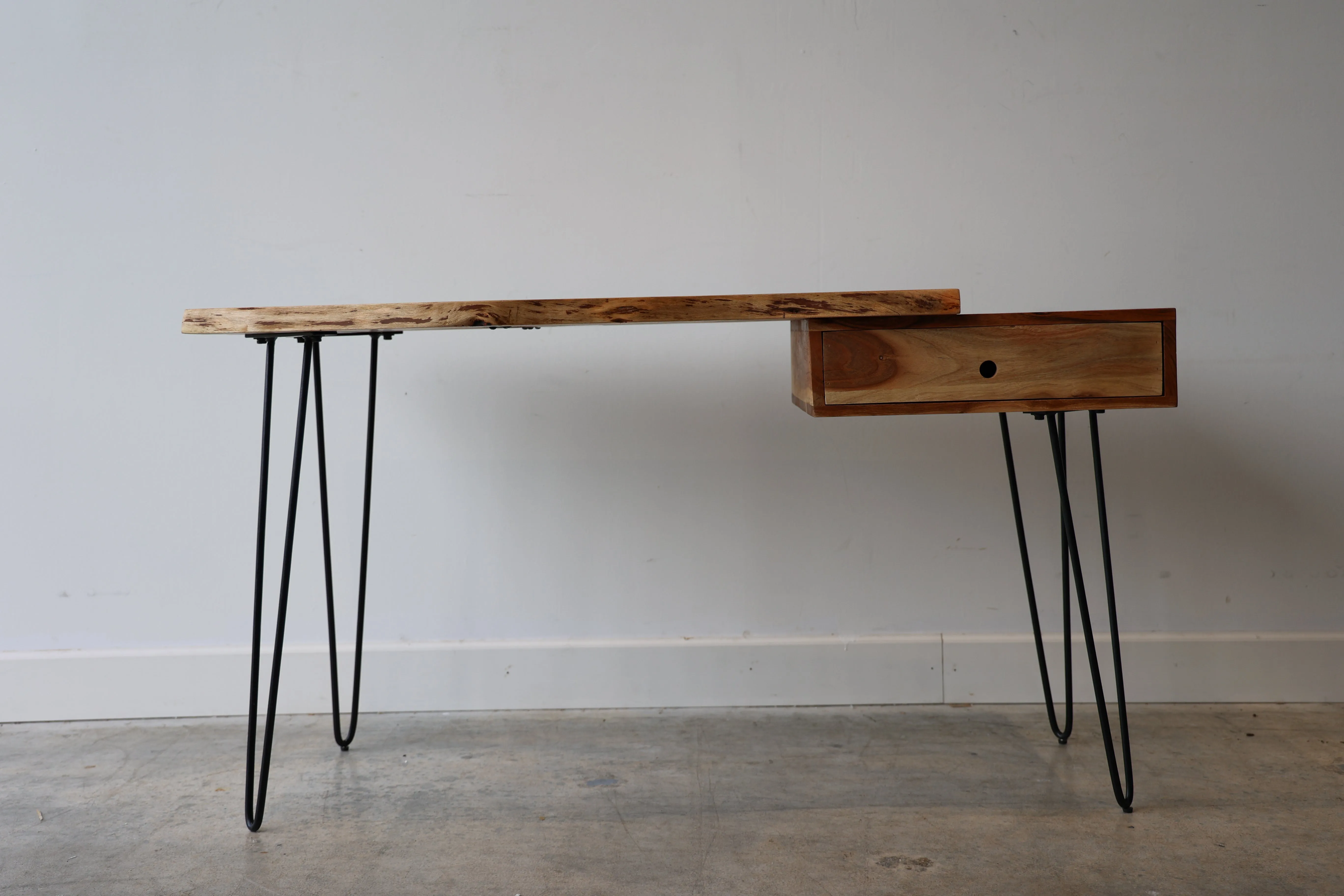 Light Wood Live Edge Desk