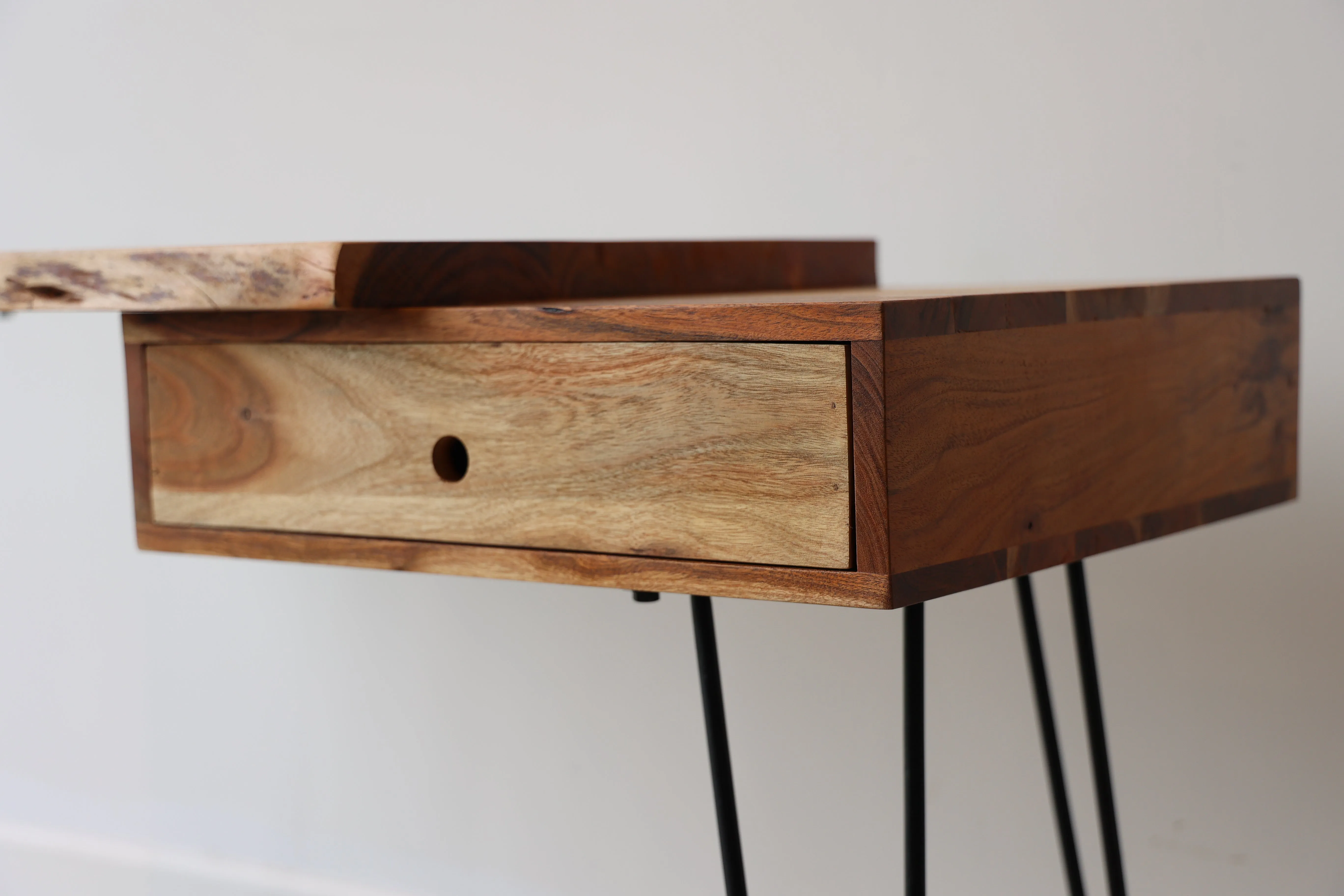 Light Wood Live Edge Desk
