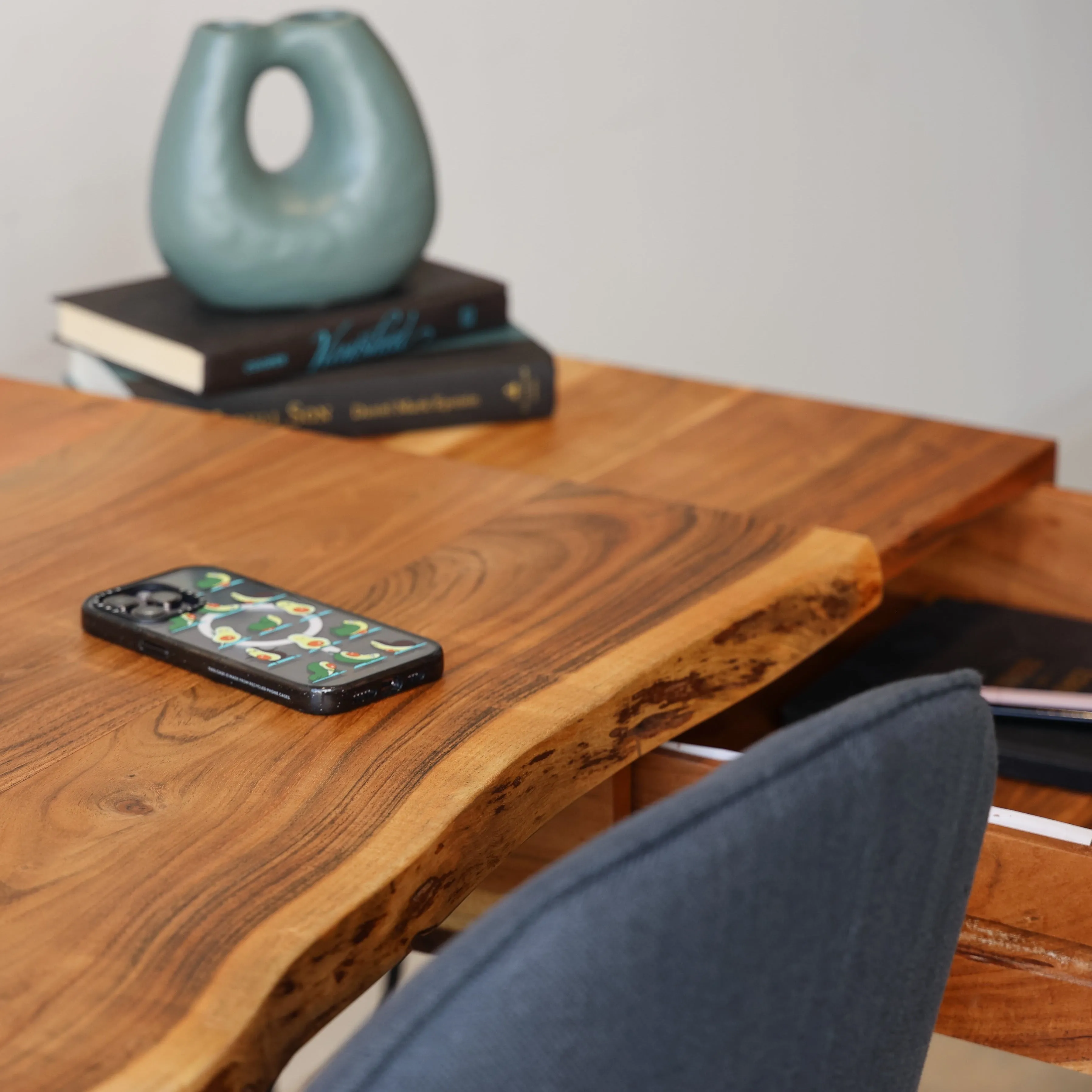 Light Wood Live Edge Desk