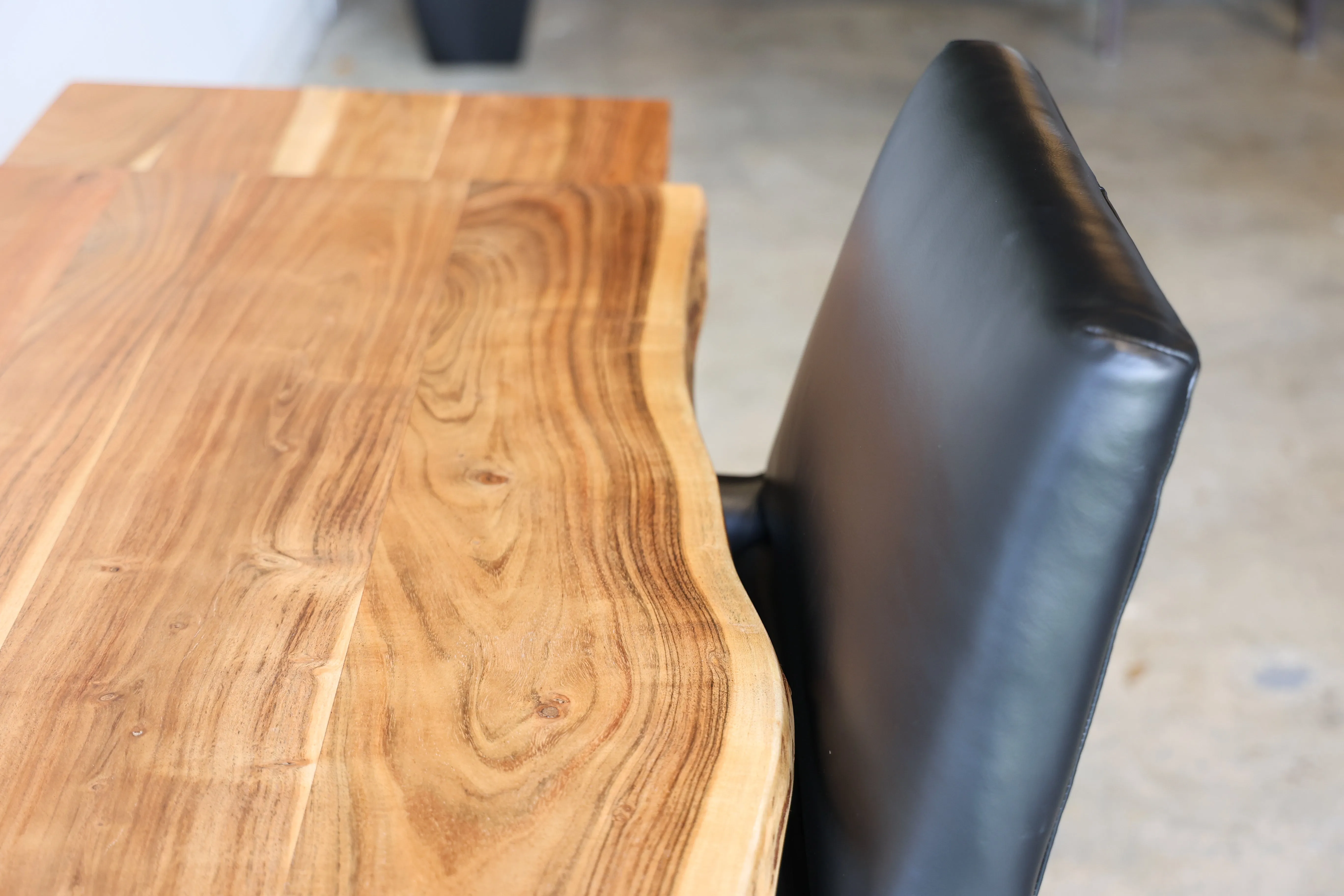 Light Wood Live Edge Desk