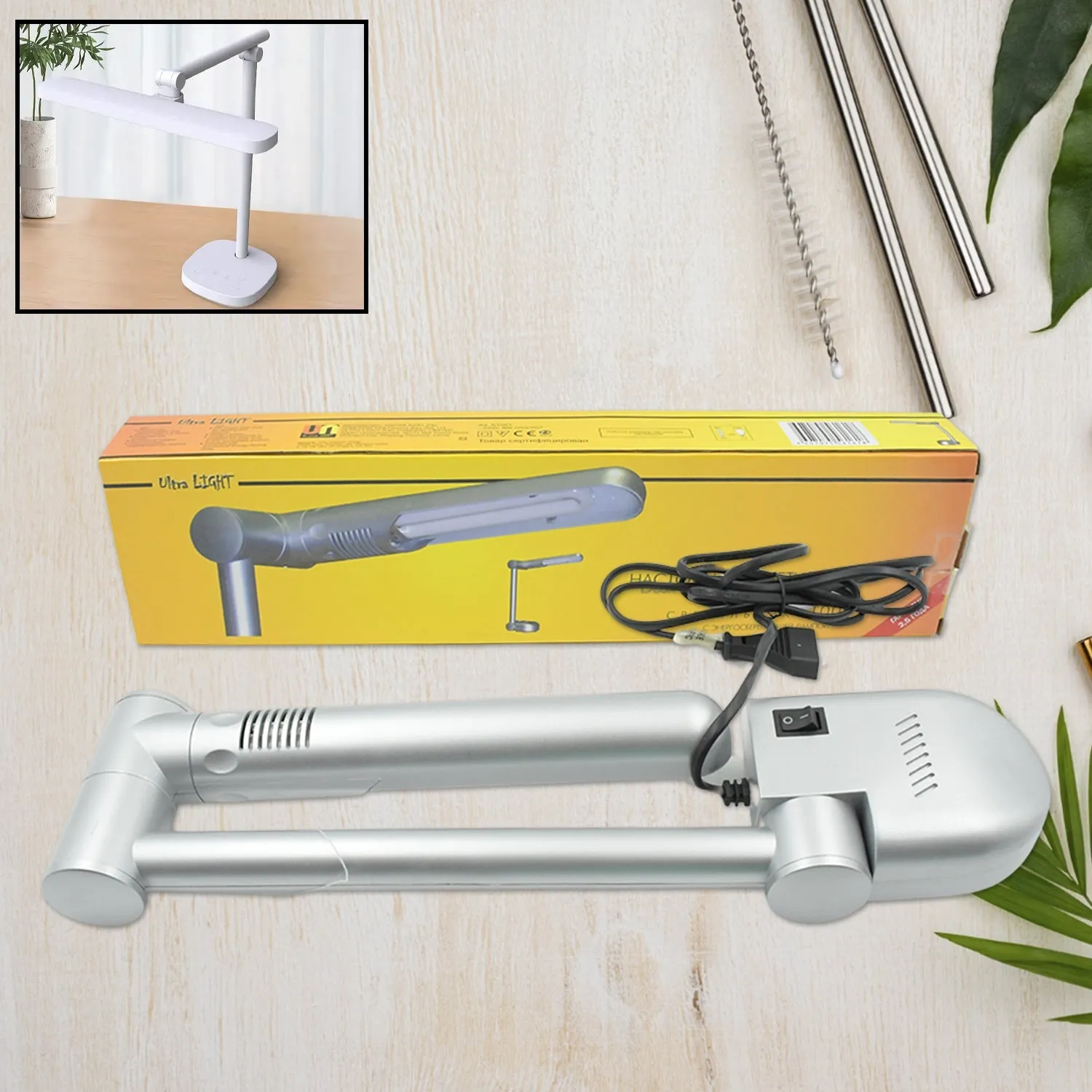 Multifunctional LED Desk Lamp Dimmable Office Lamp Childrens Student Desk Lamp Reading Lamp  White Eye-Caring Desk Light, Energy Saving Desk Lamp Table Lamp - Study Desk Lamp (1 Pc)