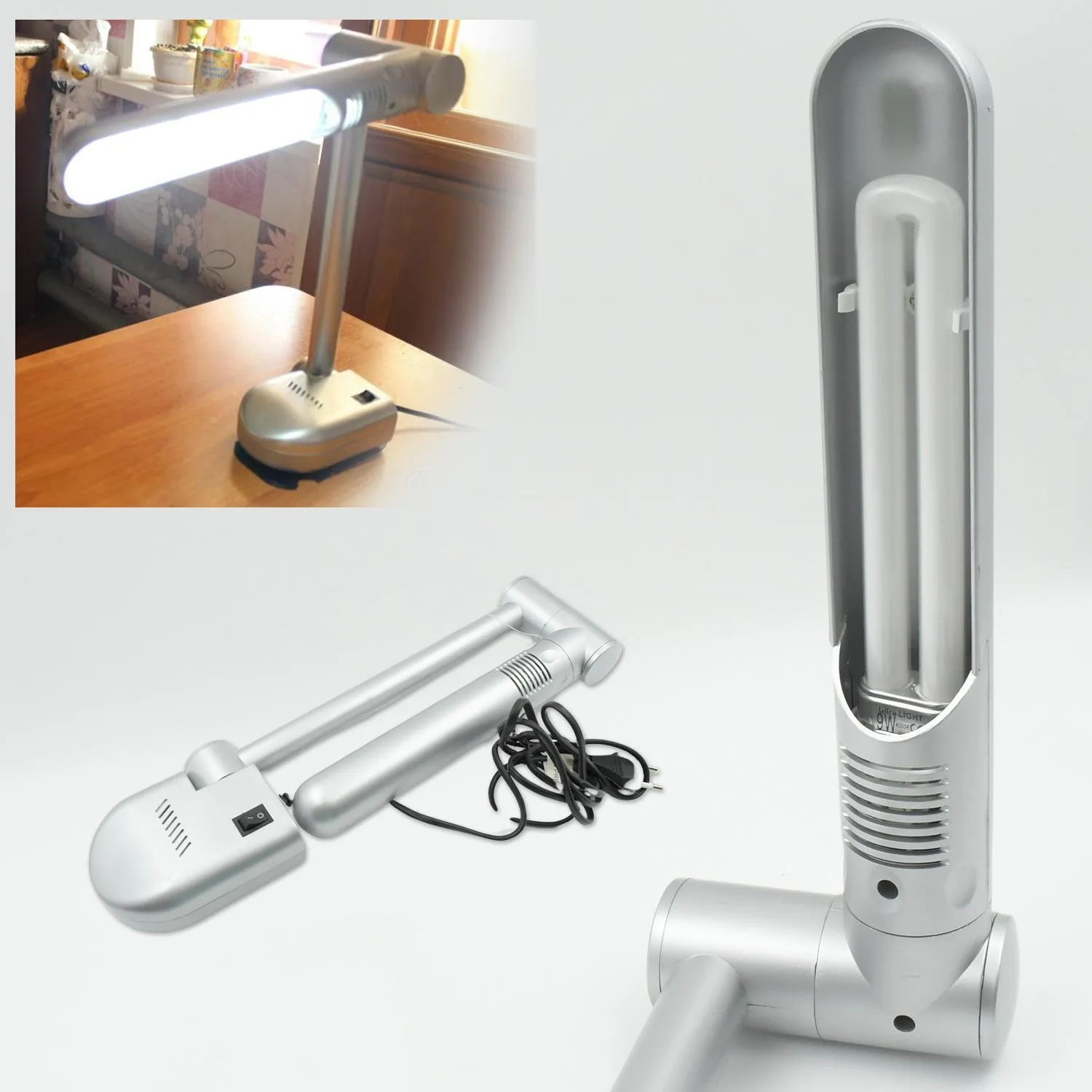 Multifunctional LED Desk Lamp Dimmable Office Lamp Childrens Student Desk Lamp Reading Lamp  White Eye-Caring Desk Light, Energy Saving Desk Lamp Table Lamp - Study Desk Lamp (1 Pc)