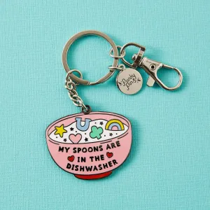  My Spoons Are In The Dishwasher  Enamel Keyring