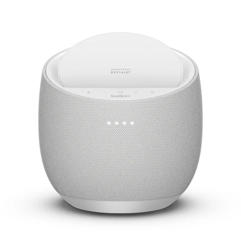 [OPEN BOX] BELKIN SoundForm Elite Hi-Fi Smart Speaker with 10W Wireless Charger - White