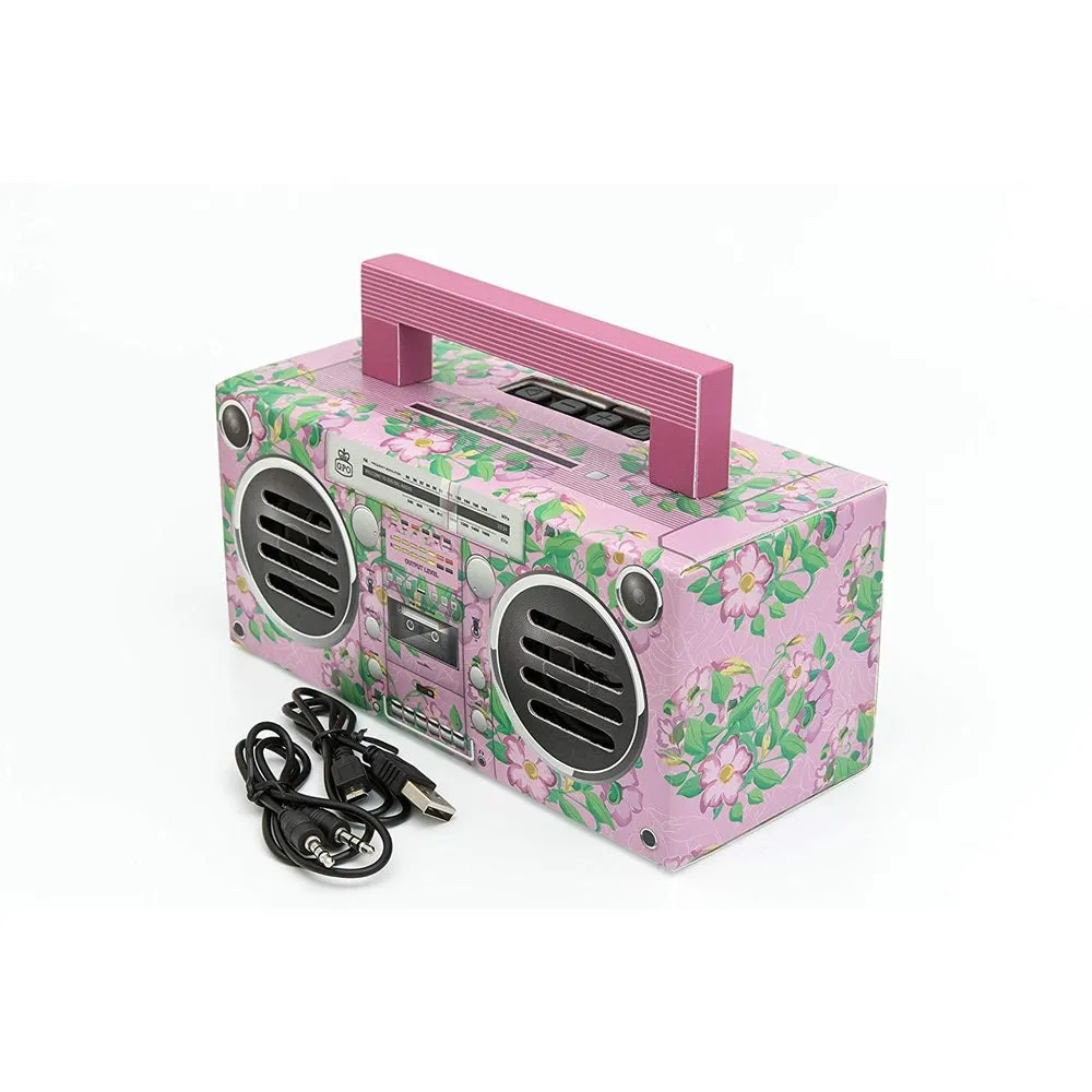 [OPEN BOX] GPO Bronx Boombox Bluetooth Portable Speaker Pink