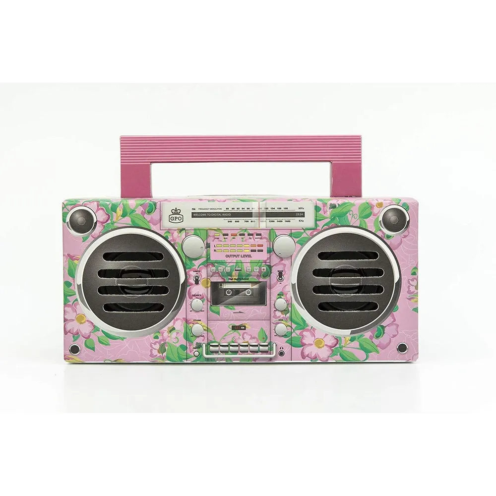 [OPEN BOX] GPO Bronx Boombox Bluetooth Portable Speaker Pink