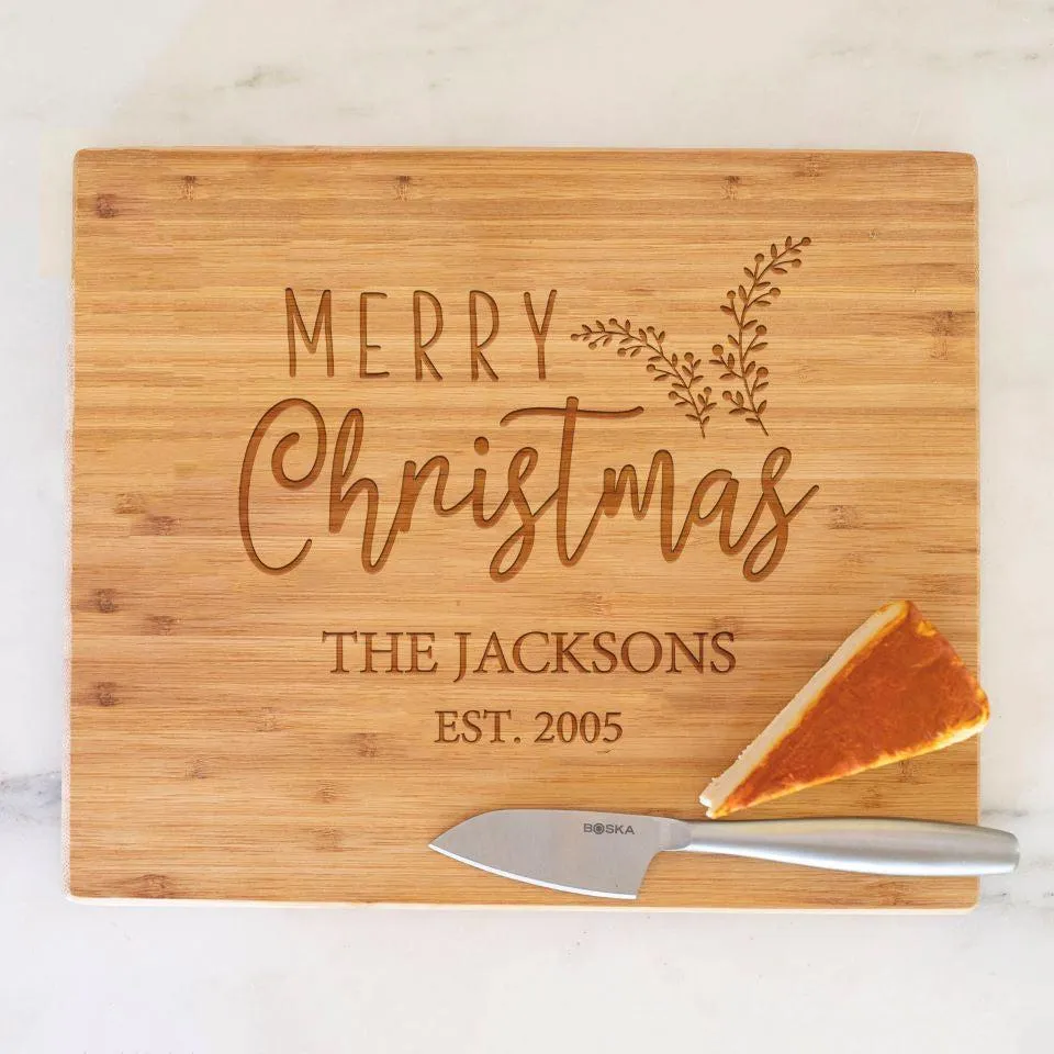 Personalized Holiday 11x13 Cutting  Boards