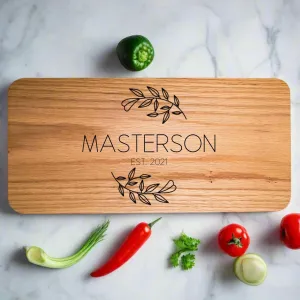 Personalized Red Oak Charcuterie Board