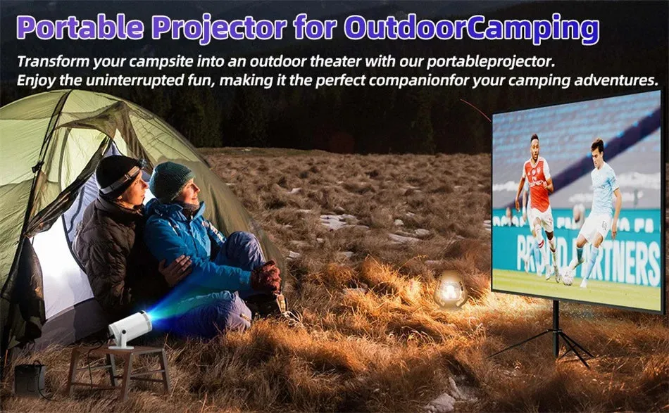 Portable Smart Projector 4K HD Screen 1280*720P 5G Wireless.