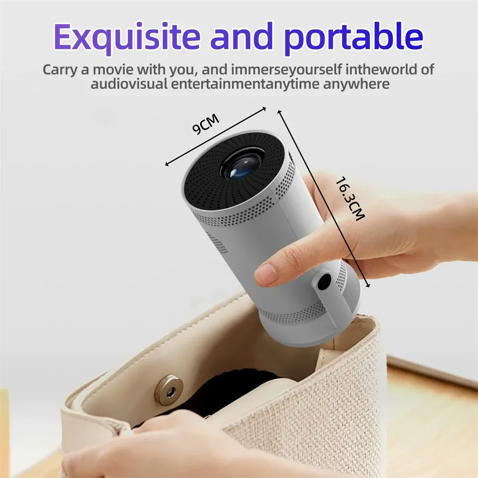 Portable Smart Projector 4K HD Screen 1280*720P 5G Wireless.