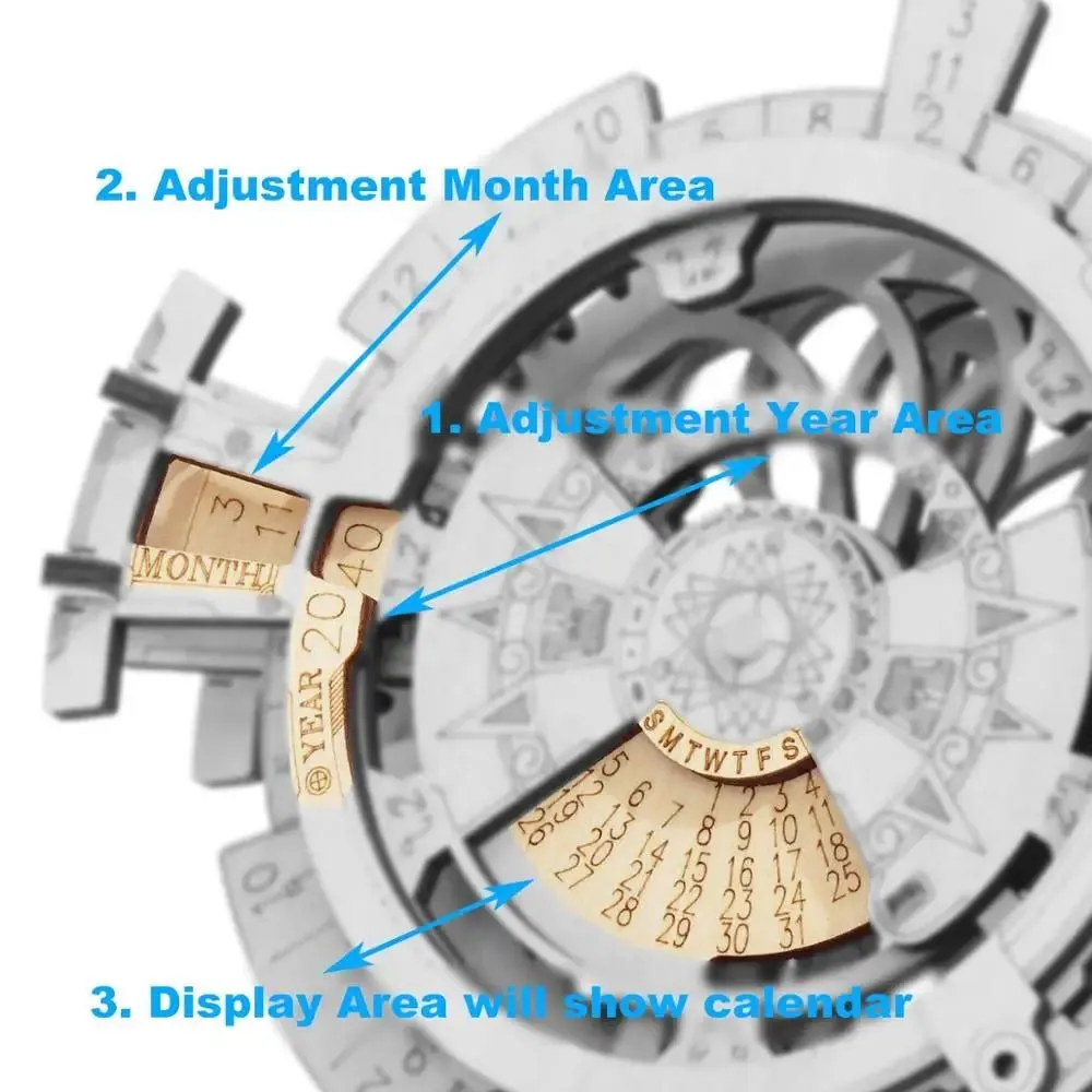 Robotime DIY Perpetual Wooden Calendar