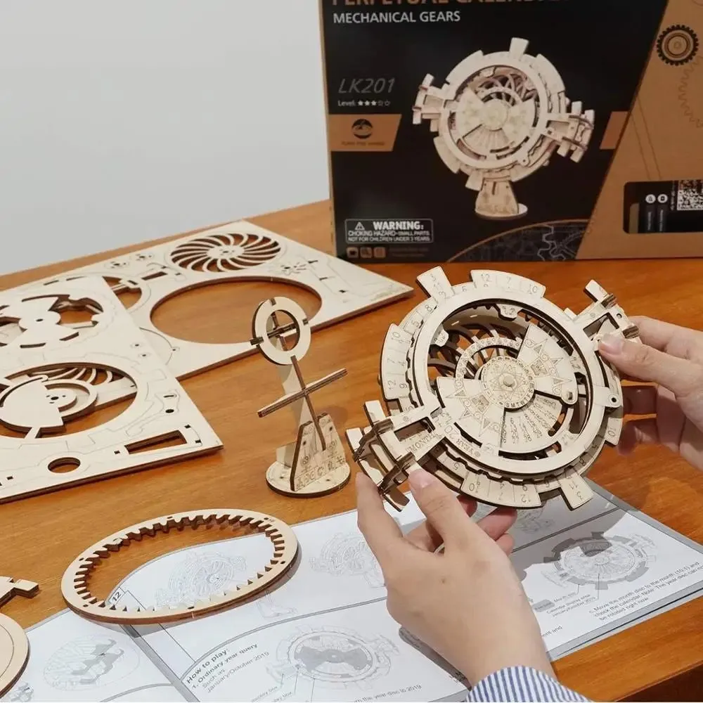 Robotime DIY Perpetual Wooden Calendar