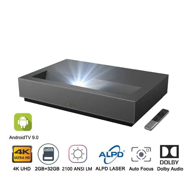 WEMAX Nova 4K Smart UHD Short Throw Laser Projector for Home Theater Lumens ALPD 3.0 Ultra HD Laser Projectors