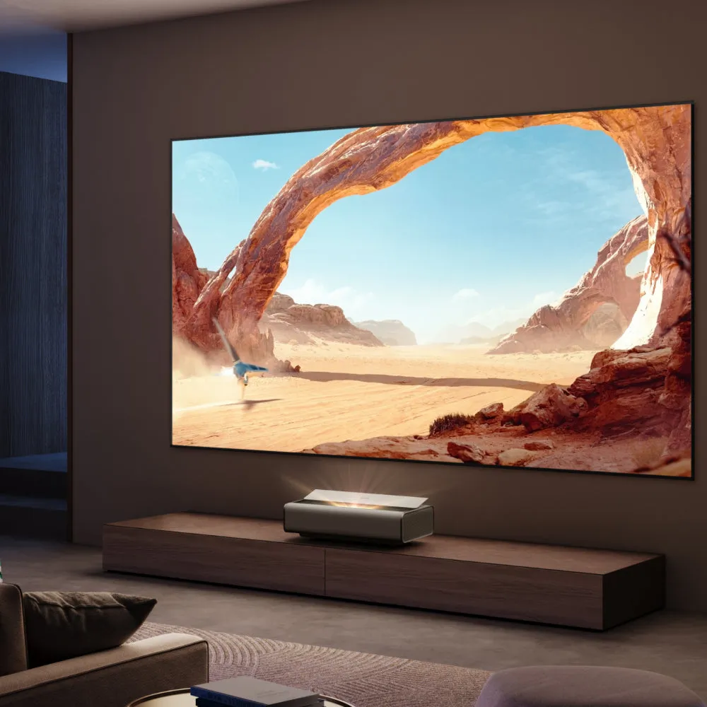 XGIMI Aura 2 Short Throw Projector 2500 ISO 4K IMAX with 100Inch Screen Bundle