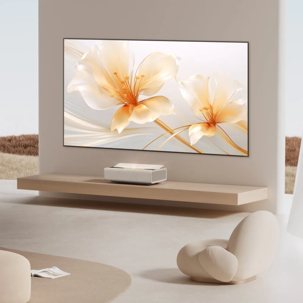 XGIMI Aura 2 Short Throw Projector 2500 ISO 4K IMAX with 100Inch Screen Bundle